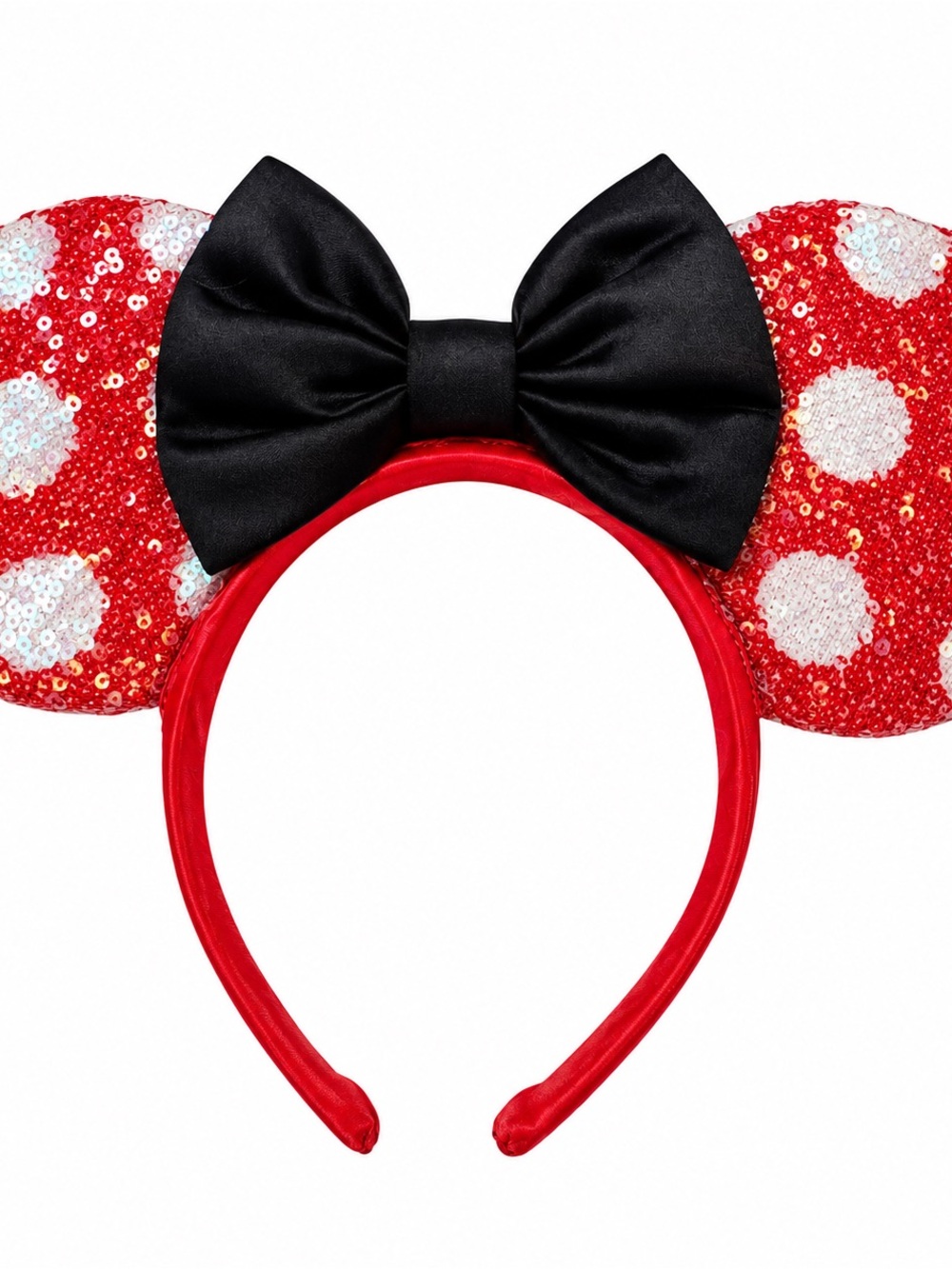 Official Disney Minnie Mouse Ears Headband Red White